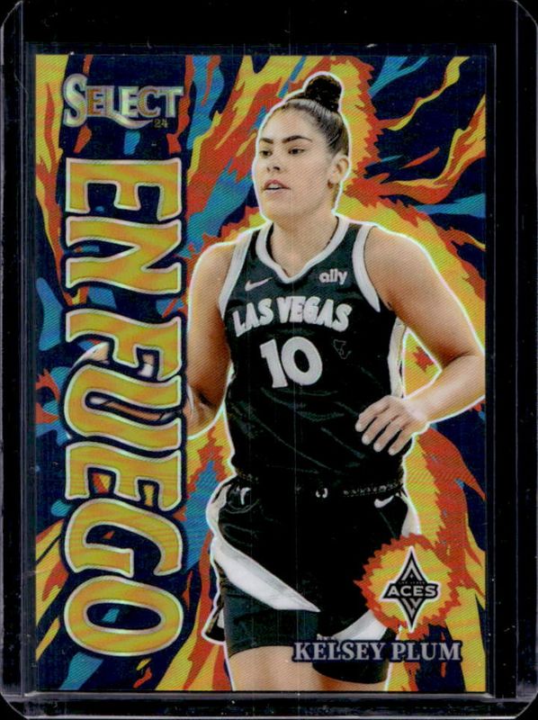 Kelsey Plum 2024 Select WNBA #6 En Fuego Gold /10 RAW