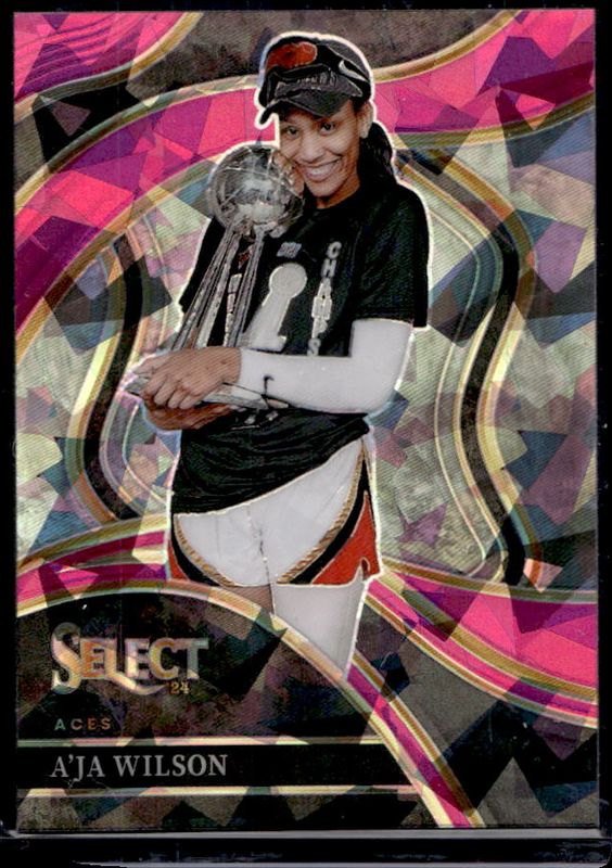A'ja Wilson 2024 Select WNBA #243 Base Pink Ice RAW
