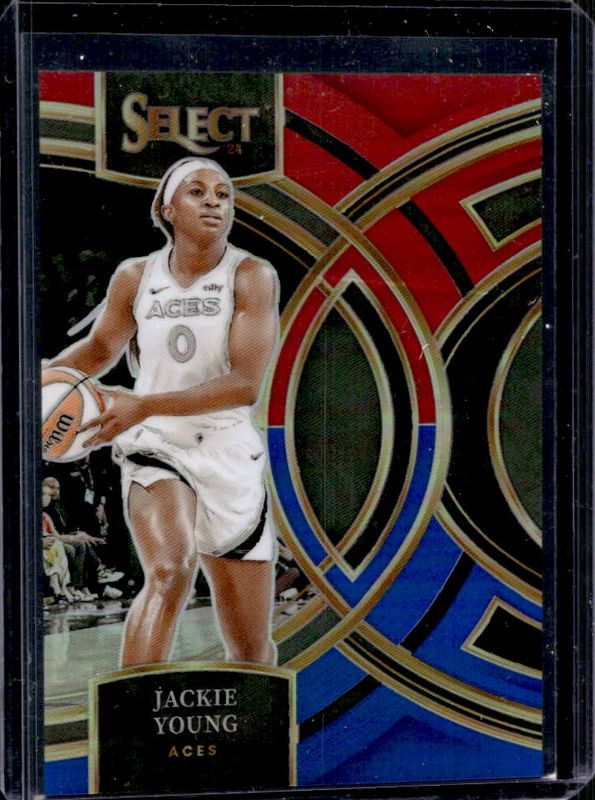 Jackie Young 2024 Select WNBA #180 Base Red & Blue /399 RAW
