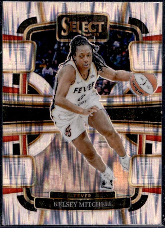 Kelsey Mitchell 2024 Select WNBA #87 Base Silver Flash RAW