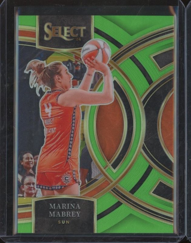 Marina Mabrey 2024 Select WNBA #190 Base Neon Green /75 RAW