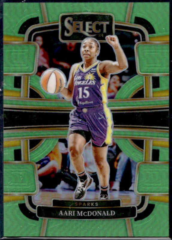 Aari McDonald 2024 Select WNBA #91 Base Neon Green /75 RAW
