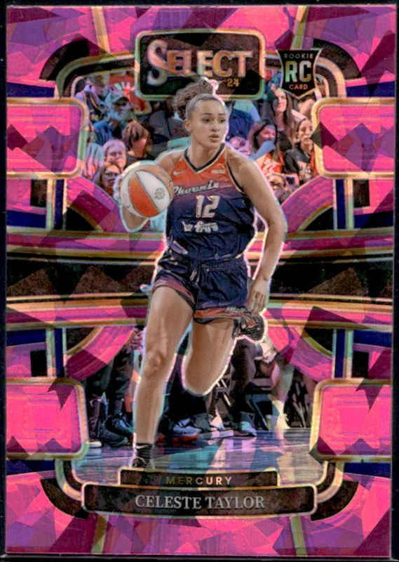 Celeste Taylor 2024 Select WNBA #16 Base Pink Ice Rookie RAW