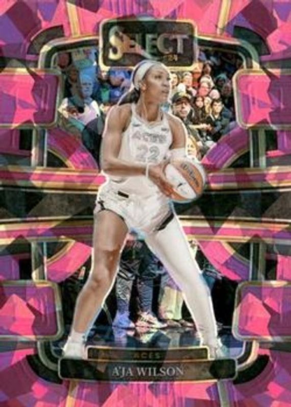 A'ja Wilson 2024 Select WNBA #86 Base Pink Ice RAW