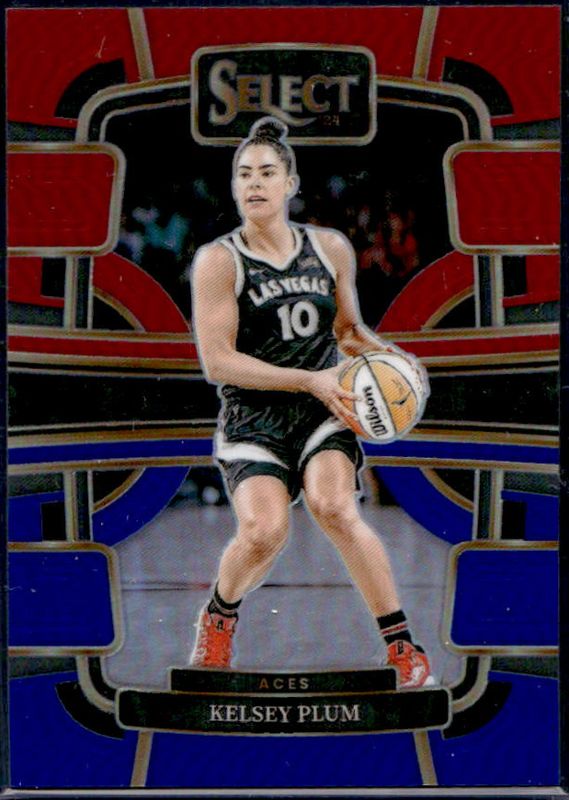 Kelsey Plum 2024 Select WNBA #75 Base Red & Blue /399 RAW