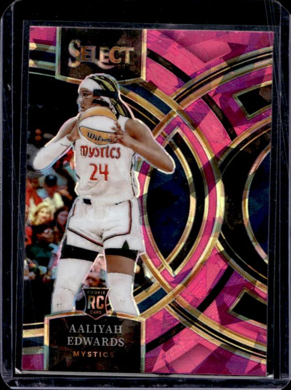 Aaliyah Edwards 2024 Select WNBA #130 Base Pink Ice Rookie RAW
