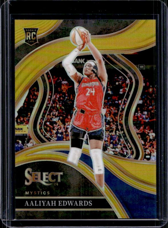 Aaliyah Edwards 2024 Select WNBA #210 Base Gold /10 Rookie RAW