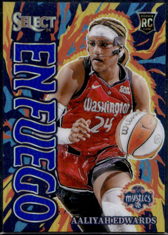 Aaliyah Edwards 2024 Select WNBA #1 En Fuego Blue /49 Rookie RAW