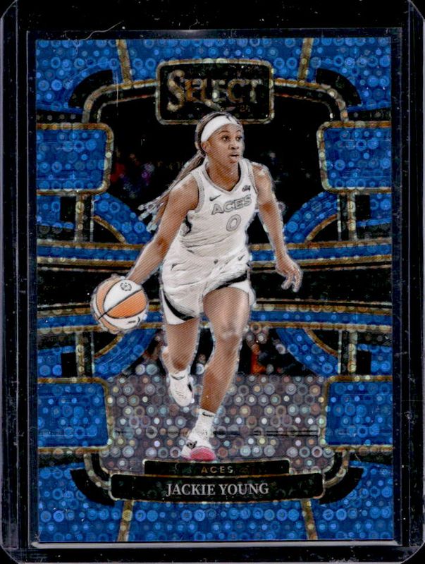 Jackie Young 2024 Select WNBA #38 Base Light Blue Disco /125 RAW