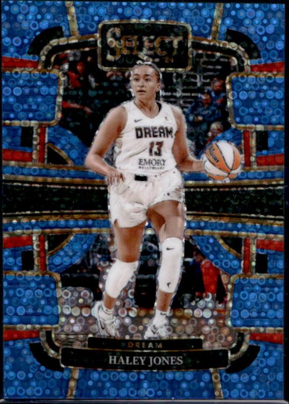 Haley Jones 2024 Select WNBA #55 Base Light Blue Disco /125 Rookie RAW