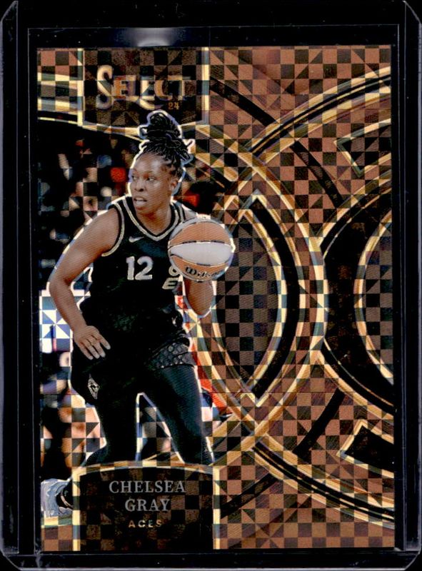 Chelsea Gray 2024 Select WNBA #138 Base Bronze Checker /49 RAW