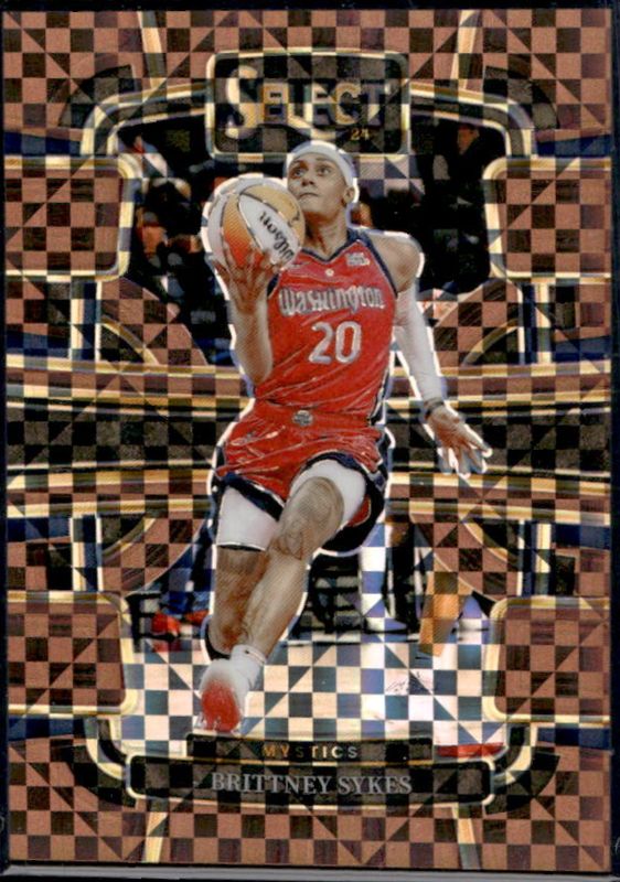 Brittney Sykes 2024 Select WNBA #3 Base Bronze Checker /49 RAW