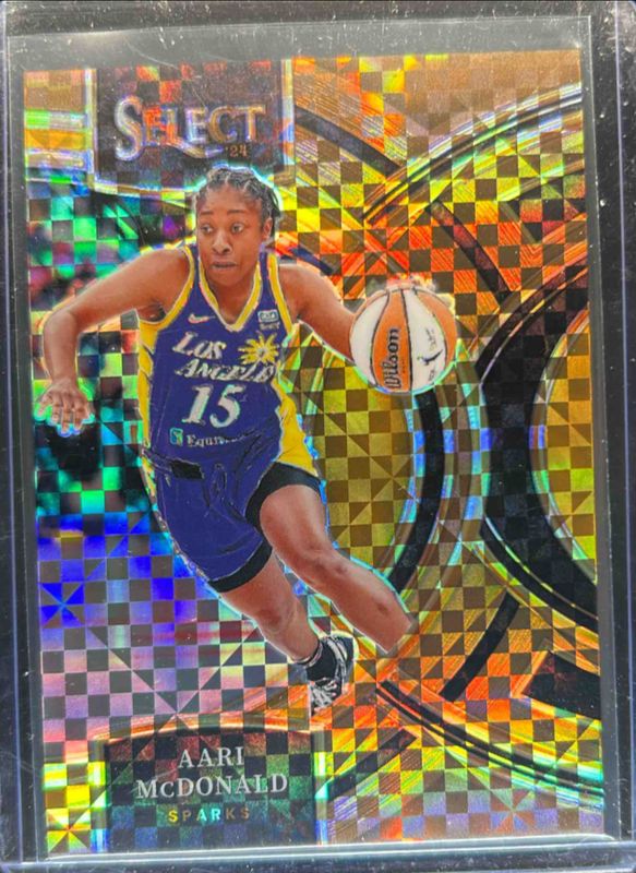 Aari McDonald 2024 Select WNBA #122 Base Bronze Checker /49 RAW