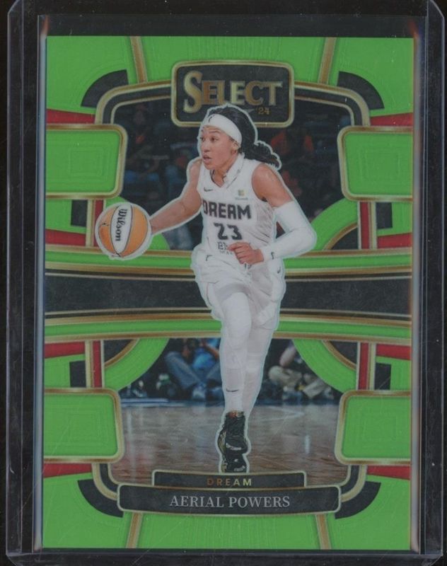 Aerial Powers 2024 Select WNBA #70 Base Neon Green /75 RAW
