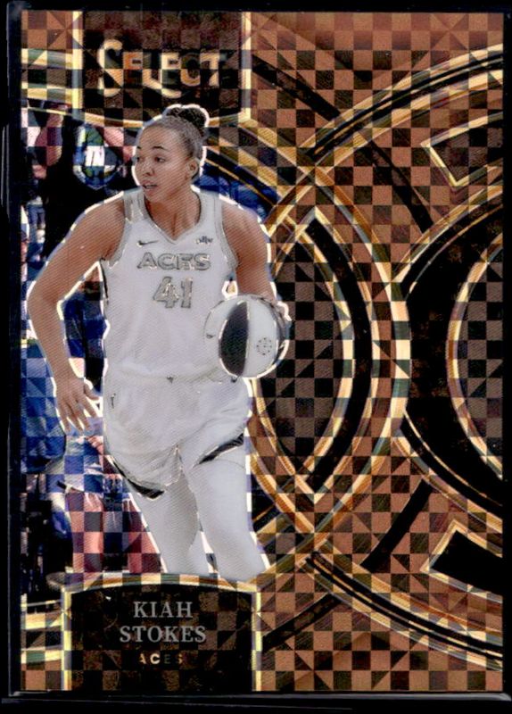 Kiah Stokes 2024 Select WNBA #179 Base Bronze Checker /49 RAW