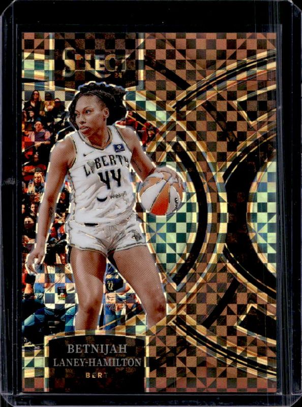 Betnijah Laney 2024 Select WNBA #136 Base Bronze Checker /49 RAW