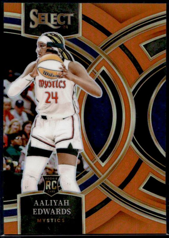 Aaliyah Edwards 2024 Select WNBA #130 Base Orange /125 Rookie RAW