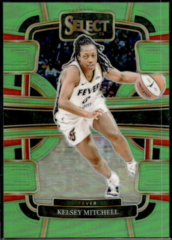 Kelsey Mitchell 2024 Select WNBA #87 Base Neon Green /75 RAW