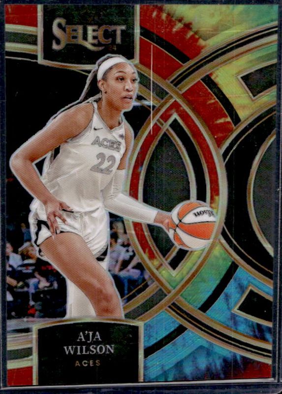 A'ja Wilson 2024 Select WNBA #158 Base Tie-Dye /25 RAW