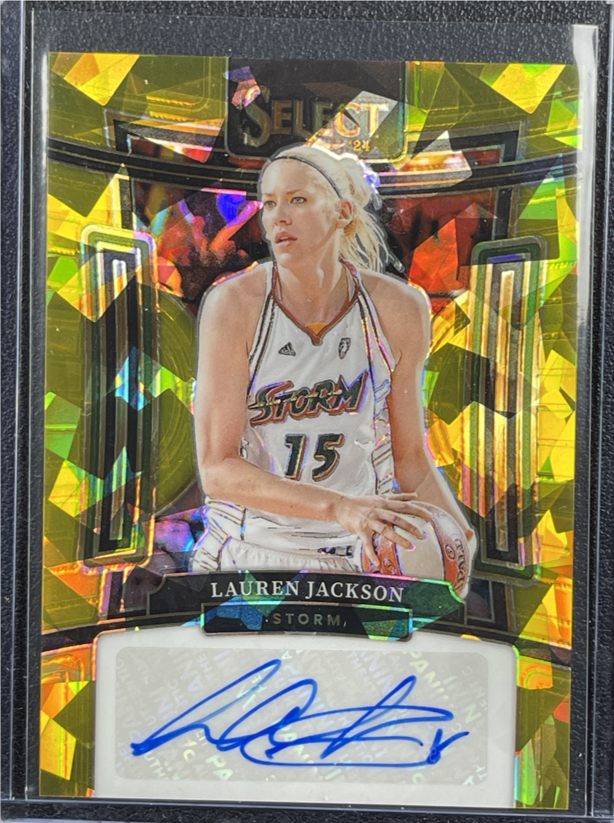 Lauren Jackson 2024 Select WNBA #SG-LJ Signatures White Ice /25