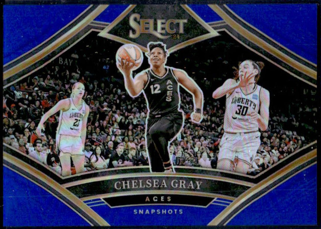 Chelsea Gray 2024 Select WNBA #18 Snapshots Blue /49 RAW