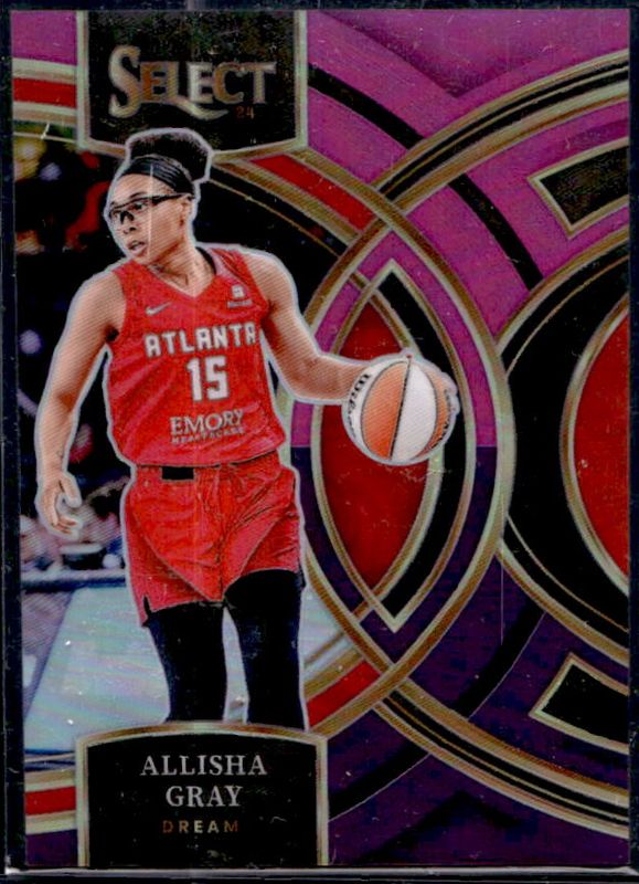 Allisha Gray 2024 Select WNBA #114 Base Pink & Purple /99 RAW