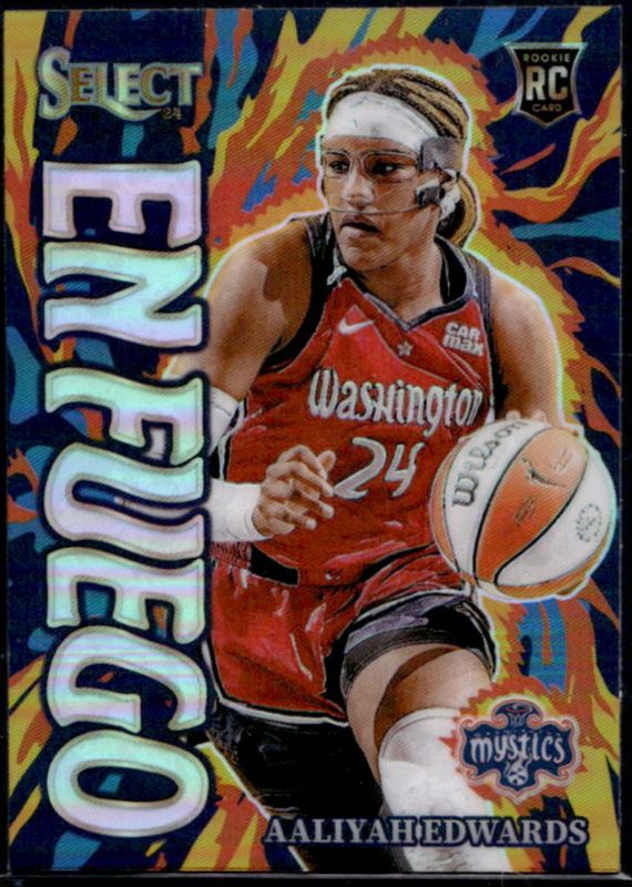 Aaliyah Edwards 2024 Select WNBA #1 En Fuego Silver Rookie RAW
