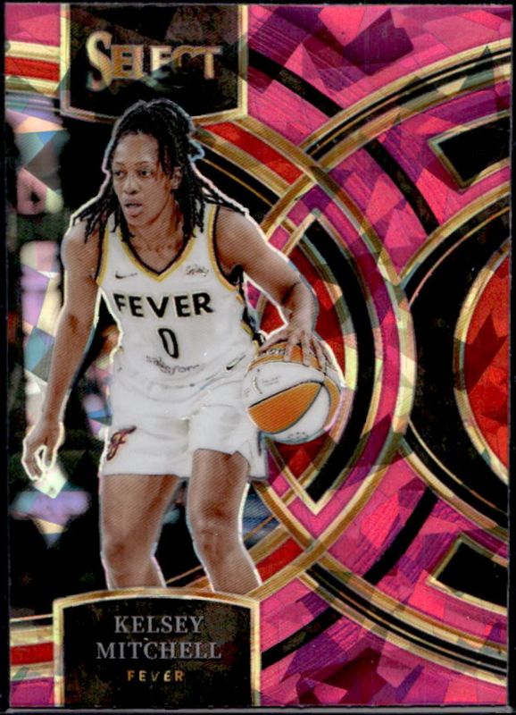 Kelsey Mitchell 2024 Select WNBA #118 Base Pink Ice RAW