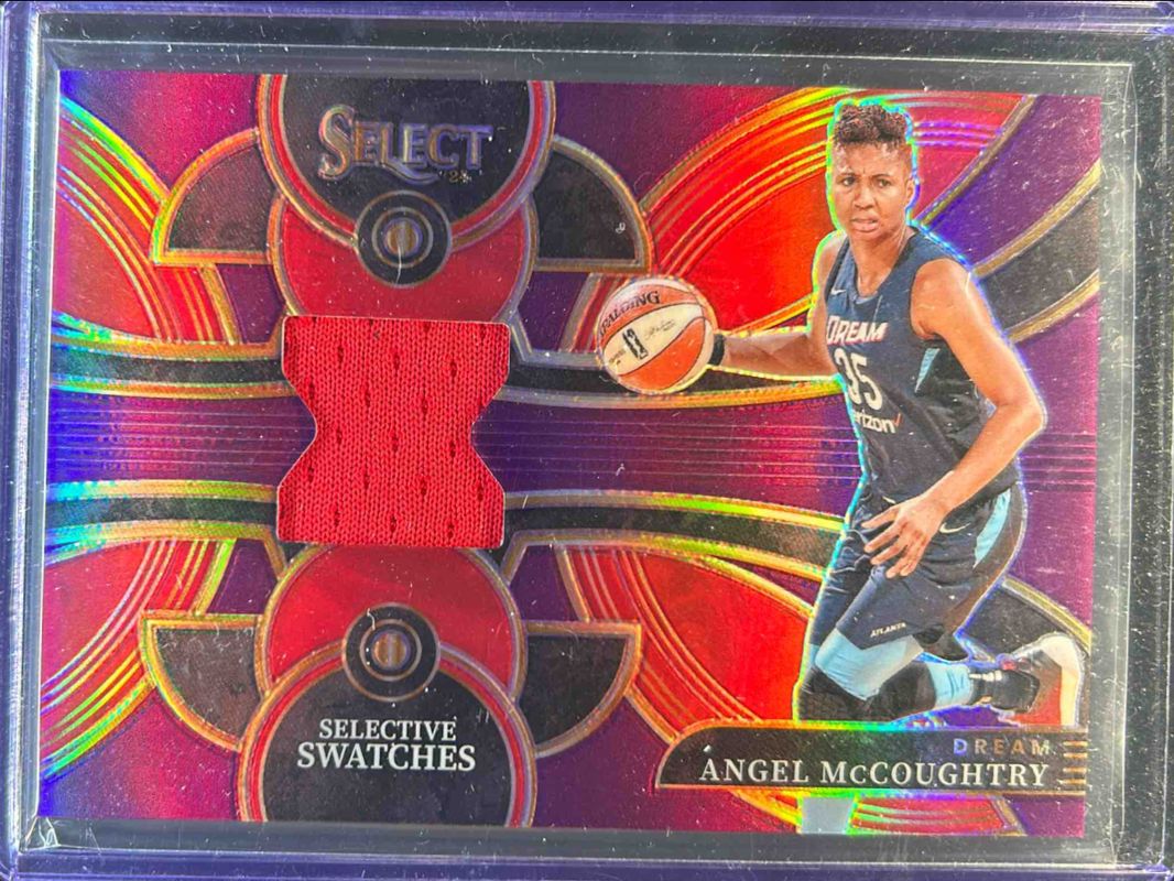 Angel McCoughtry 2024 Select WNBA #SW-AM Selective Swatches Purple /49 RAW