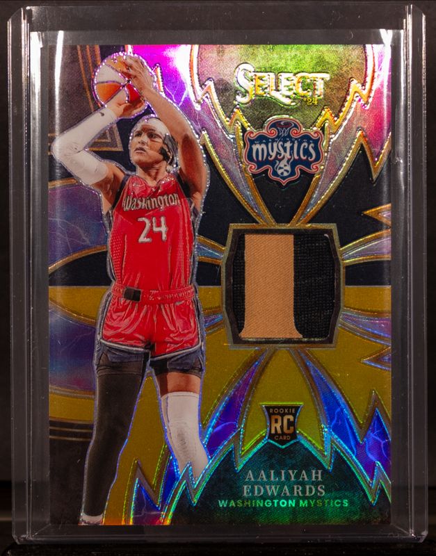 Aaliyah Edwards 2024 Select WNBA #6 Sparks Black Gold /5 Rookie RAW