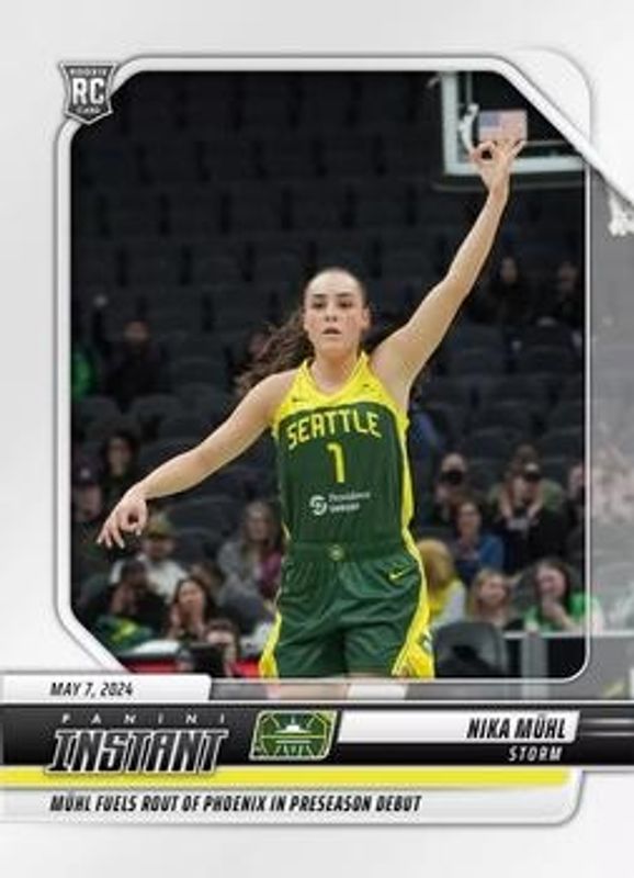 Nika Muhl 2024 Panini Instant WNBA #8 Base Rookie RAW
