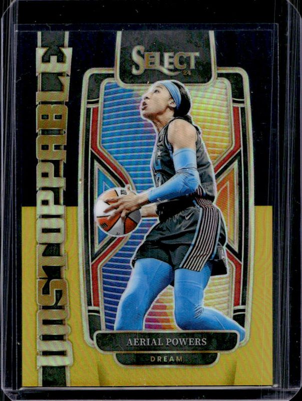 Aerial Powers 2024 Select WNBA #18 Unstoppable Black Gold /5 RAW