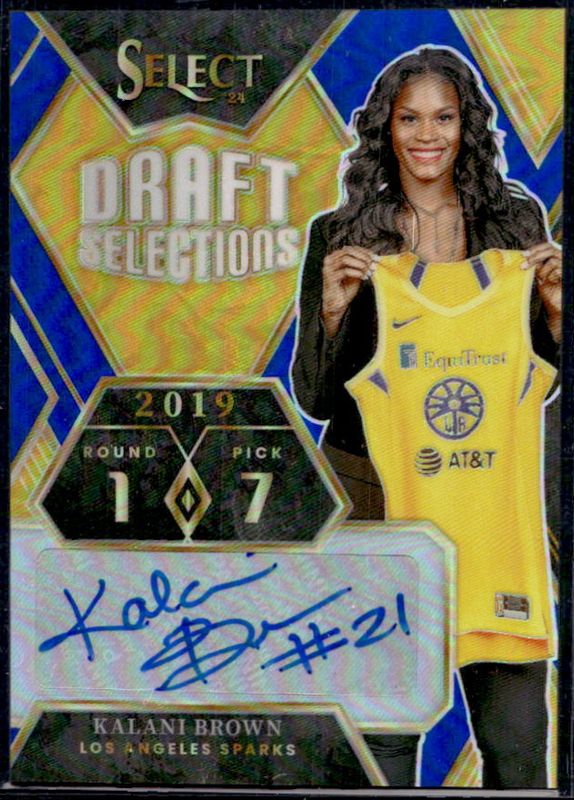 Kalani Brown 2024 Select WNBA #DSS-KB Draft Selections Signatures Blue /49 RAW