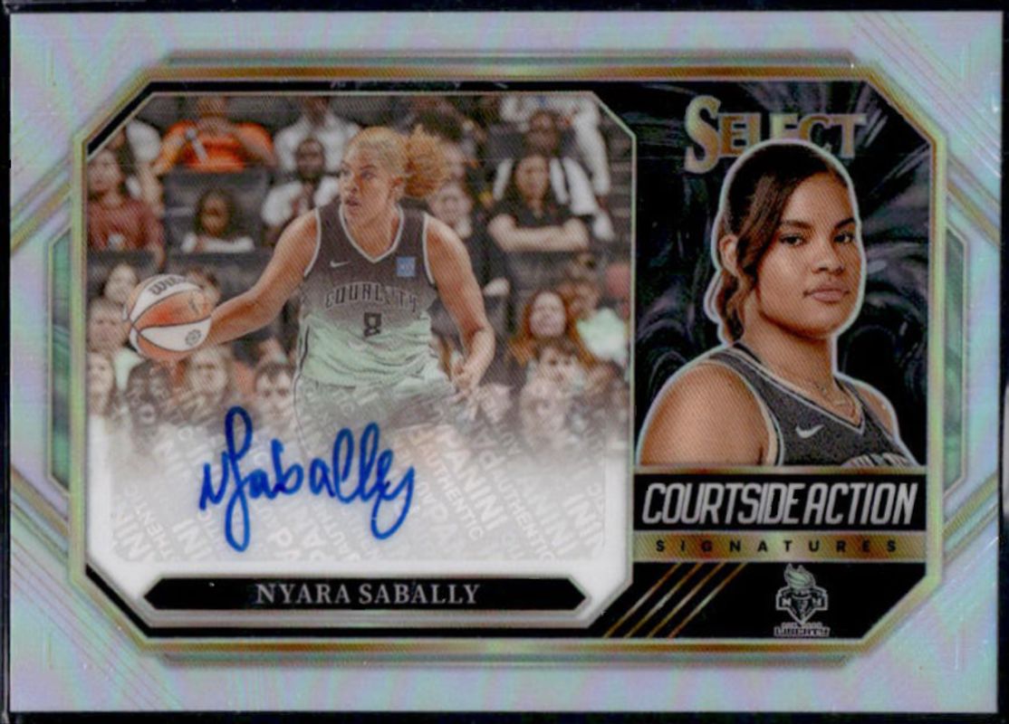 Nyara Sabally 2024 Select WNBA #CSA-NS Courtside Action Signatures Silver Rookie RAW