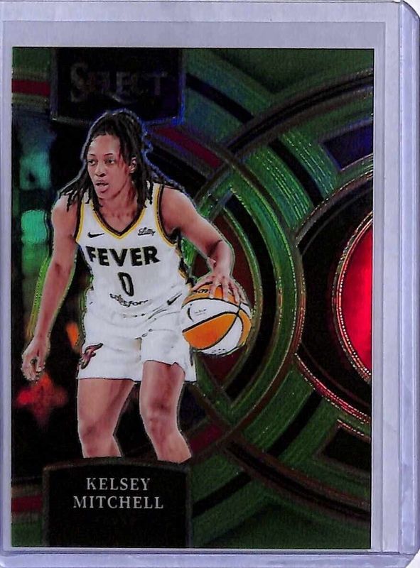 Kelsey Mitchell 2024 Select WNBA #118 Base Neon Green /75 RAW