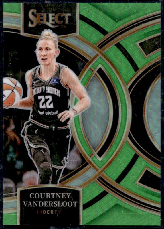 Courtney Vandersloot 2024 Select WNBA #186 Base Neon Green /75 RAW