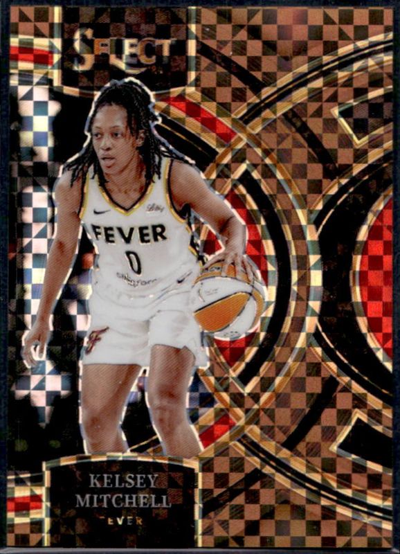 Kelsey Mitchell 2024 Select WNBA #118 Base Bronze Checker /49 RAW
