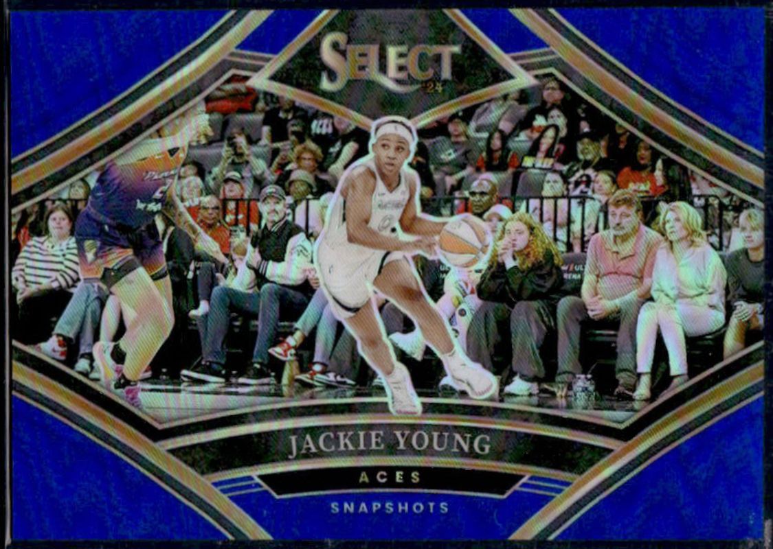 Jackie Young 2024 Select WNBA #10 Snapshots Blue /49 RAW