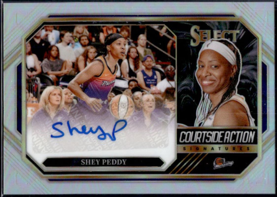 Shey Peddy 2024 Select WNBA #CSA-SP Courtside Action Signatures Silver RAW