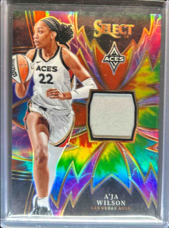 A'ja Wilson 2024 Select WNBA #15 Sparks Tie-Dye /25 RAW