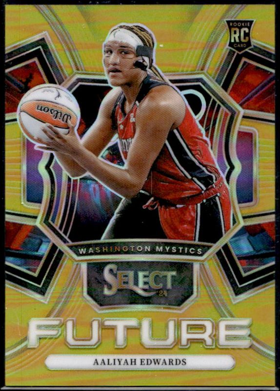 Aaliyah Edwards 2024 Select WNBA #25 Select Future Gold /10 Rookie RAW