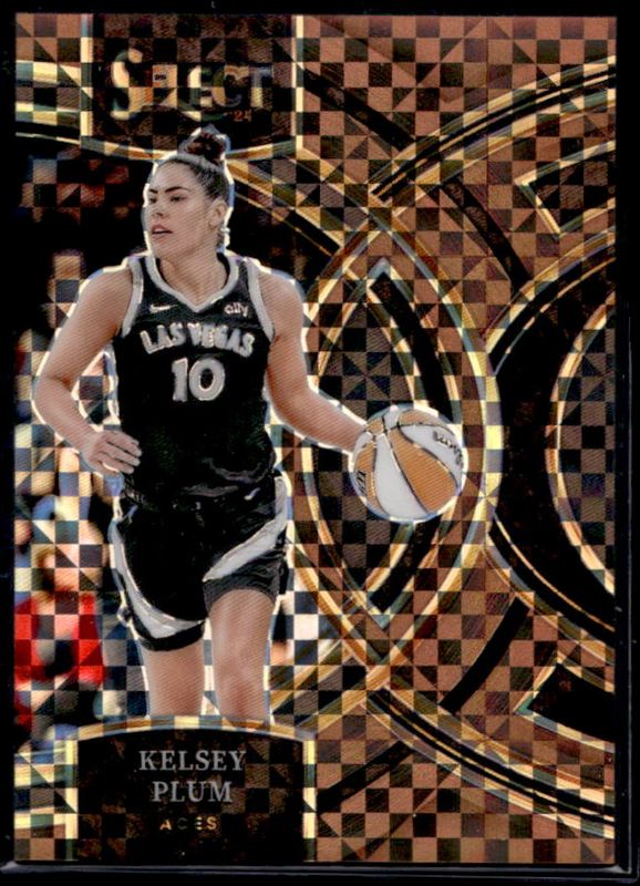 Kelsey Plum 2024 Select WNBA #105 Base Bronze Checker /49 RAW