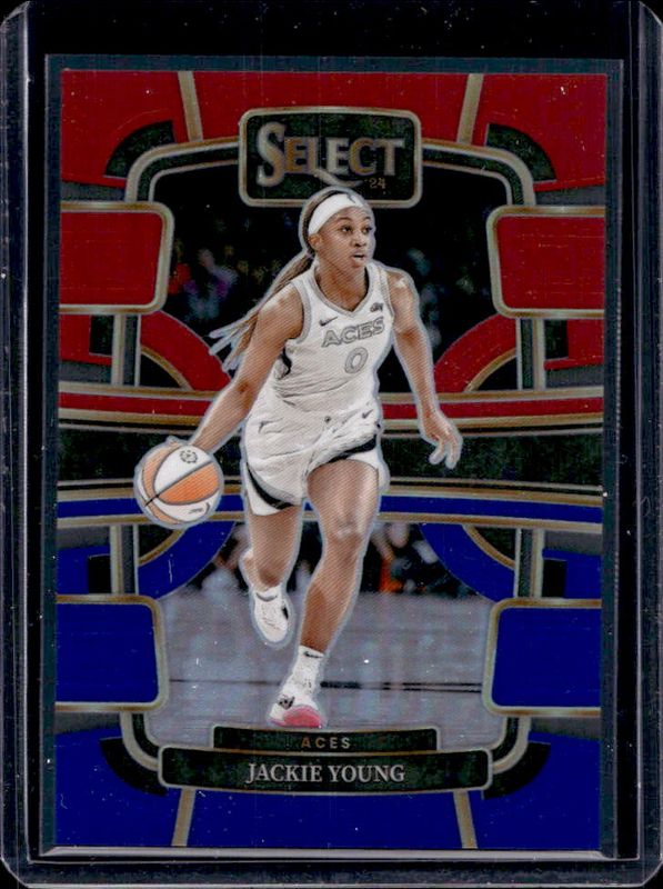 Jackie Young 2024 Select WNBA #38 Base Red & Blue /399 RAW