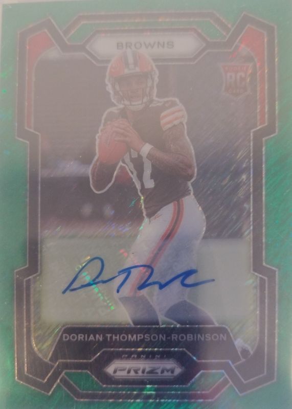 2023 Prizm #322 Rookie Autographs - Green Shimmer /5