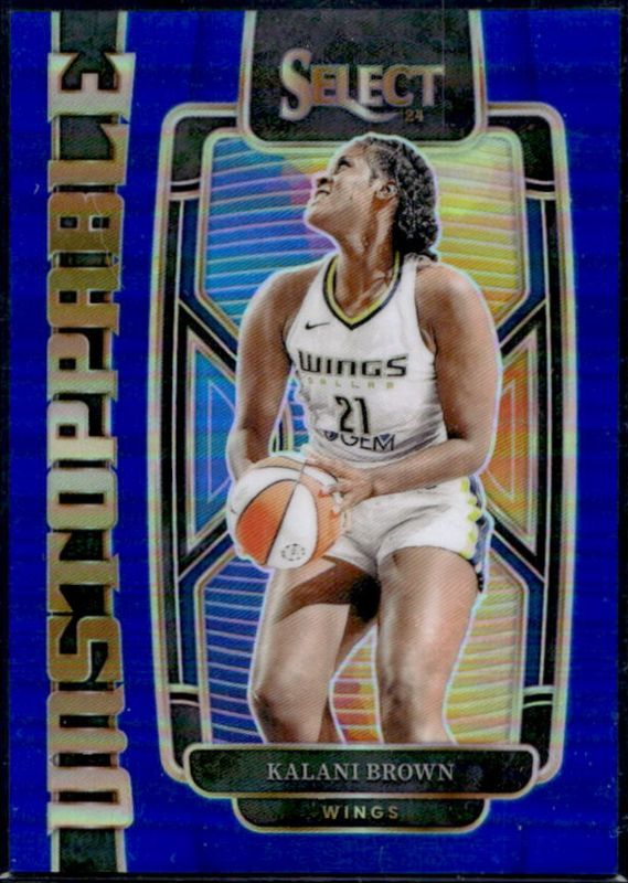 Kalani Brown 2024 Select WNBA #4 Unstoppable Blue /49 RAW