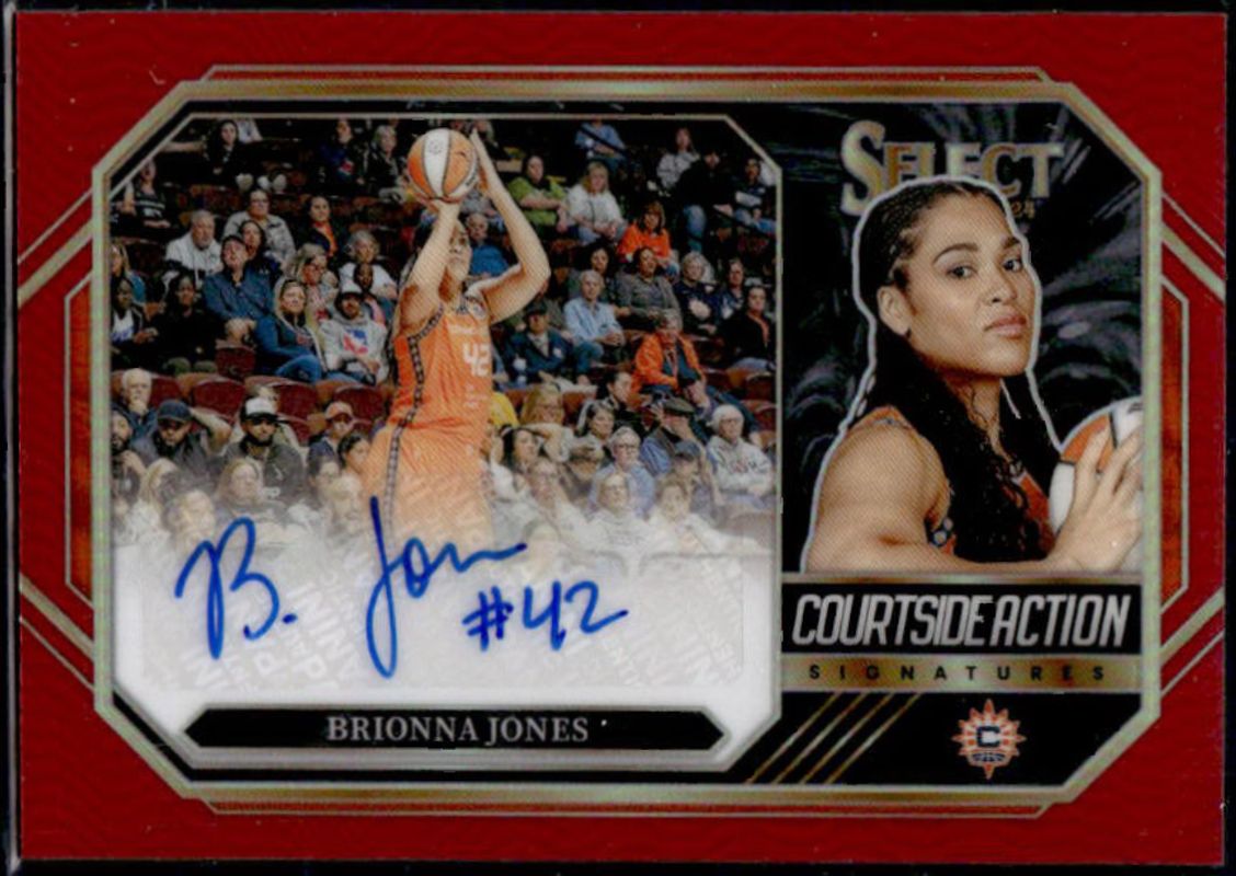 Brionna Jones 2024 Select WNBA #CSA-BJ Courtside Action Signatures Red /99 RAW