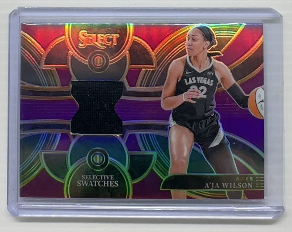 A'ja Wilson 2024 Select WNBA #SW-AW Selective Swatches Purple /49 RAW