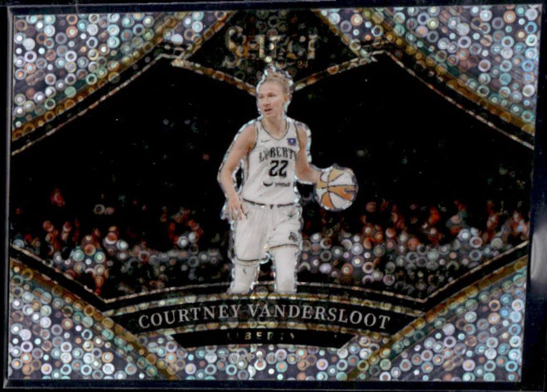 Courtney Vandersloot 2024 Select WNBA #23 Snapshots White Disco /75 RAW