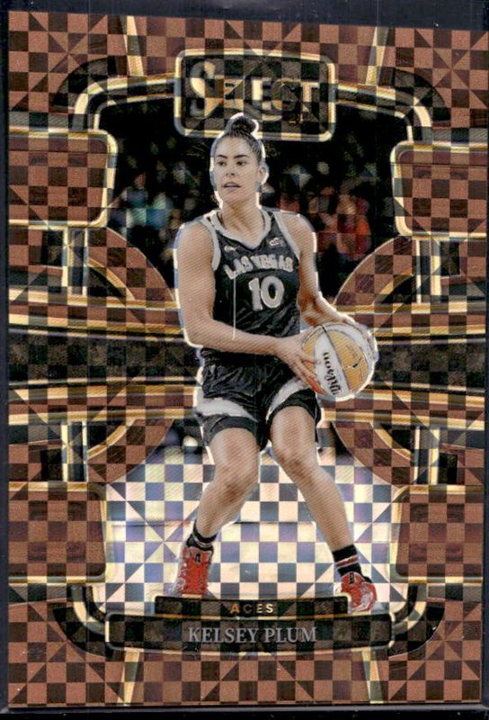 Kelsey Plum 2024 Select WNBA #75 Base Bronze Checker /49 RAW