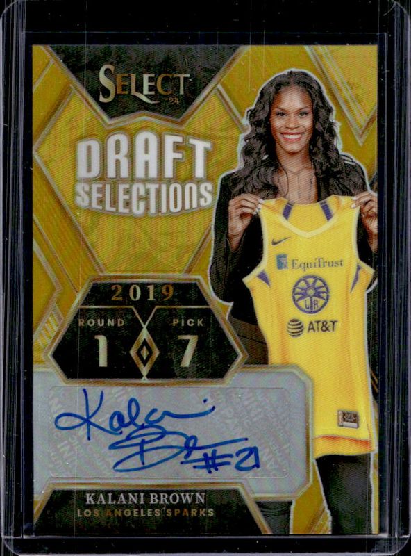 Kalani Brown 2024 Select WNBA #DSS-KB Draft Selections Signatures Gold /10 RAW